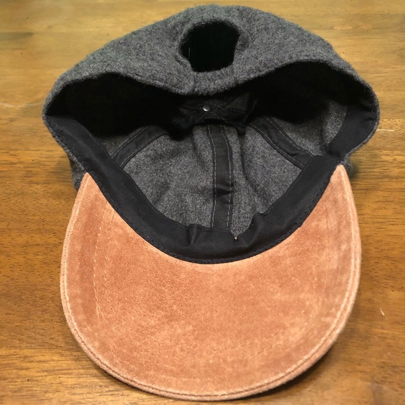 Vintage Wool Rayon Gray and Tan Hat Cap - Picture 5 of 8